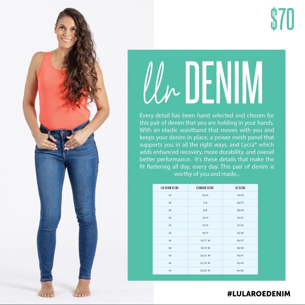 Lularoe denim jeans sz 40 skinny the staple